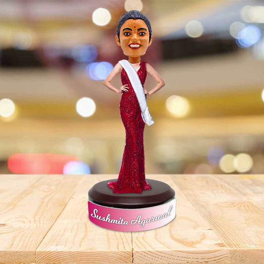 Personalised Bobblehead Miniature For Miss World