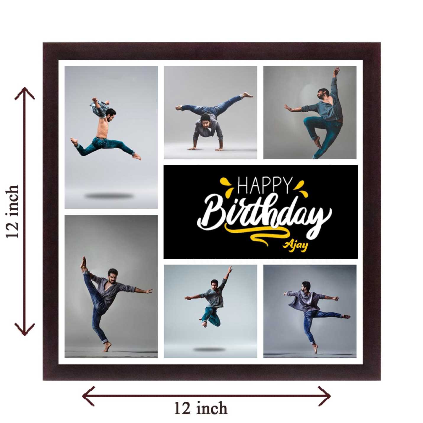 Custom Photo Collage Frame Gift for Birthday of Boys & Friends