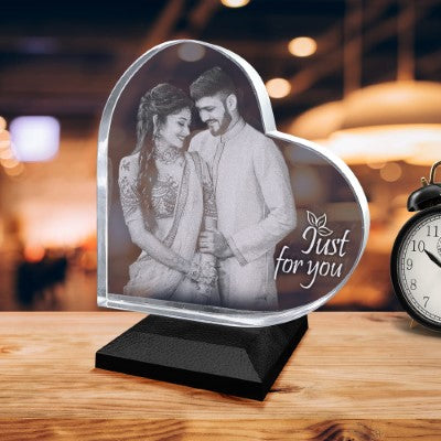 Heart Shaped Just For You 3D Crystal